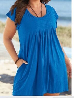 Swimsuits For All box Pleat Swimsuit Coverup dress Tunic
Plus Size 2X 22 24